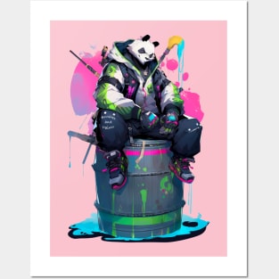 Panda, warrior of colors Posters and Art